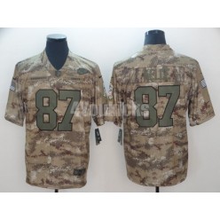 Kansas City Chiefs #87 Travis Kelce Camo Salute To Service Limited Nike NFL Men Jersey