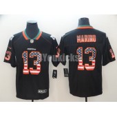Miami Dolphins #13 Dan Marino Black USA Flag Fashion Limited Nike NFL Men Jersey