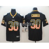 Pittsburgh Steelers #30 James Conner Black USA Flag Fashion Limited Nike NFL Men Jersey