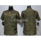 Women Nike Chicago Bears #34 Walter Payton Camo Salute To Service Limited Jersey