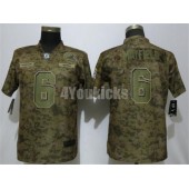 Women Nike Cleveland Browns #6 Baker Mayfield Camo Salute To Service Limited Jersey