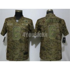 Women Nike Cleveland Browns #6 Baker Mayfield Camo Salute To Service Limited Jersey