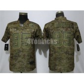 Women Nike Cleveland Browns #95 Myles Garrett Camo Salute To Service Limited Jersey