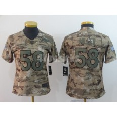 Women Nike Denver Broncos #58 Von Miller Camo Salute To Service Limited Jersey