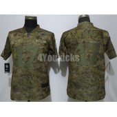 Women Nike Green Bay Packers #17 Davante Adams Camo Salute To Service Limited Jersey