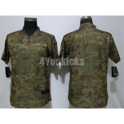 Women Nike Indianapolis Colts #12 Andrew Luck Camo Salute To Service Limited Jersey