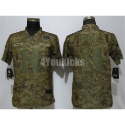 Women Nike New York Jets #14 Sam Darnold Camo Salute To Service Limited Jersey