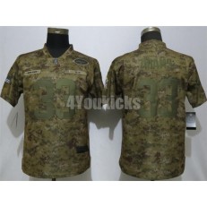Women Nike New York Jets #33 Jamal Adams Camo Salute To Service Limited Jersey