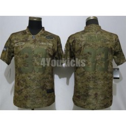 Women Nike New York Jets #33 Jamal Adams Camo Salute To Service Limited Jersey