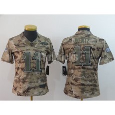 Women Nike Philadelphia Eagles #11 Carson Wentz Camo Camo Salute To Service Limited Jersey