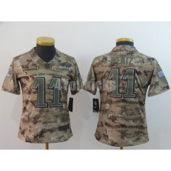 Women Nike Philadelphia Eagles #11 Carson Wentz Camo Camo Salute To Service Limited Jersey