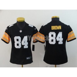 Women Nike Pittsburgh Steelers #84 Antonio Brown Black Alternate Vapor Untouchable Limited Jersey