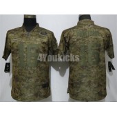 Women Nike San Francisco 49ers #16 Joe Montana Camo Salute To Service Limited Jersey
