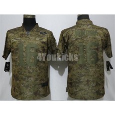 Women Nike San Francisco 49ers #16 Joe Montana Camo Salute To Service Limited Jersey