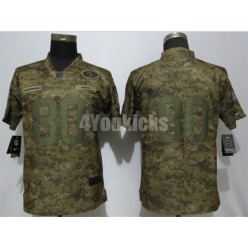 Women Nike San Francisco 49ers #80 Jerry Rice Camo Salute To Service Limited Jersey
