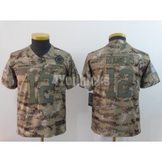 Youth Nike Green Bay Packers #12 Aaron Rodgers Camo Salute To Service Limited Jersey