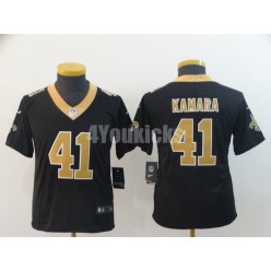 Youth Nike New Orleans Saints #41 Alvin Kamara Black Vapor Untouchable Limited Jersey