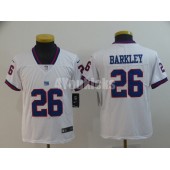 Youth Nike New York Giants #26 Saquon Barkley White Color Rush Limited Jersey