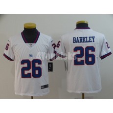 Youth Nike New York Giants #26 Saquon Barkley White Color Rush Limited Jersey