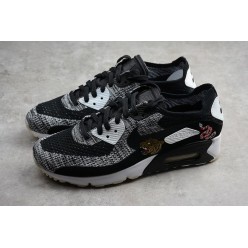 NIKE AIR MAX 90 ULTRA 2.0 FLYKNIT BLACK WOLF GREY WHITE
