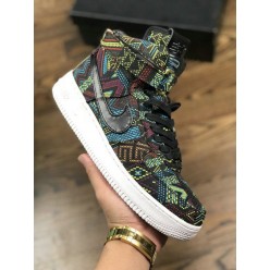 NIKE AIR FORCE 1 HI BHM QS BLACK SUMMIT WHITE 836227-001