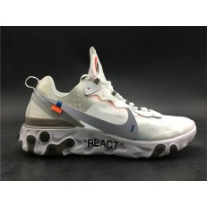 OFF-WHITE x NIKE REACT ELEMENT 87 WHITE CONE-ICE BLUE AQ0068-100
