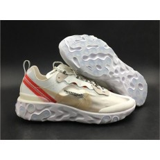 UNDERCOVER x NIKE EPIC REACT ELEMENT 87 WHITE CREAM RED AQ1813-345