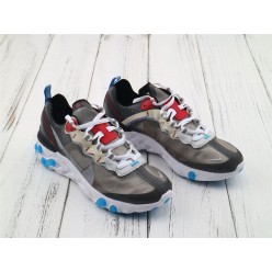 NIKE REACT ELEMENT 87 DARK GREY PURE PLATINUM PHOTO BLUE AQ1090-003