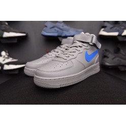 NIKE AIR FORCE 1 MID DUST GREY ROYAL BLUE 315123-040