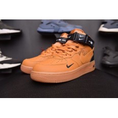 NIKE AIR FORCE 1 MID LV8 WHEAT BLACK WHITE 804609-107