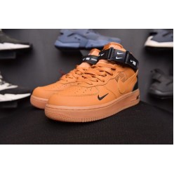 NIKE AIR FORCE 1 MID LV8 WHEAT BLACK WHITE 804609-107
