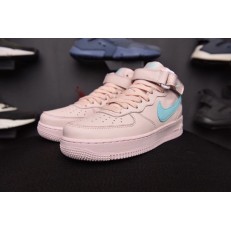 NIKE WMNS AIR FORCE 1 MID PINK BLUE 882096-600