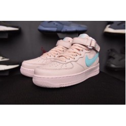 NIKE WMNS AIR FORCE 1 MID PINK BLUE 882096-600