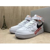 NIKE AIR FORCE 1 MID WHITE ORANGE AQ8650-100