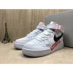 NIKE AIR FORCE 1 MID WHITE ORANGE AQ8650-100