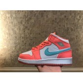 AIR JORDAN 1 MID GS CRIMSON PULSE PINK AQUA 555112-814