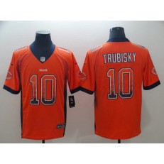 Chicago Bears #10 Mitchell Trubisky Orange Drift Fashion Limited Nike NFL Men Jersey