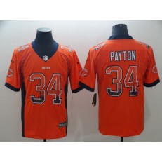 Chicago Bears #34 Walter Payton Orange Drift Fashion Limited Nike NFL Men Jersey