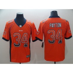 Chicago Bears #34 Walter Payton Orange Drift Fashion Limited Nike NFL Men Jersey