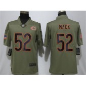 Chicago Bears #52 Khalil Mack Olive Salute To Service Limited Nike NFL Men Jersey