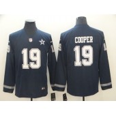 Dallas Cowboys #19 Amari Cooper Navy Therma Long Sleeve Nike NFL Men Jersey