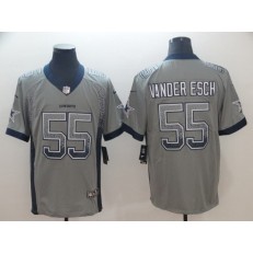 Dallas Cowboys #55 Leighton Vander Esch Gray Drift Fashion Limited Nike NFL Men Jersey