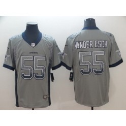 Dallas Cowboys #55 Leighton Vander Esch Gray Drift Fashion Limited Nike NFL Men Jersey