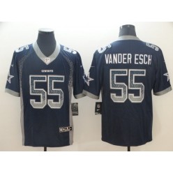 Dallas Cowboys #55 Leighton Vander Esch Navy Drift Fashion Limited Nike NFL Men Jersey