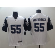Dallas Cowboys #55 Leighton Vander Esch White Color Rush Limited Nike NFL Men Jersey