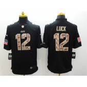 Indianapolis Colts #12 Andrew Luck Black Salute To Service Limited Nike NFL Men Jersey