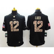 Indianapolis Colts #12 Andrew Luck Black Salute To Service Limited Nike NFL Men Jersey