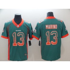 Miami Dolphins #13 Dan Marino Aqua Drift Fashion Limited Nike NFL Men Jersey