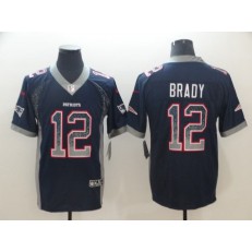 New England Patriots #12 Tom Brady Navy Drift Fashion Limited Nike NFL Men Jersey