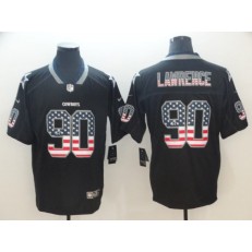 Pittsburgh Steelers #90 DeMarcus Lawrence Black USA Flag Fashion Limited Nike NFL Men Jersey